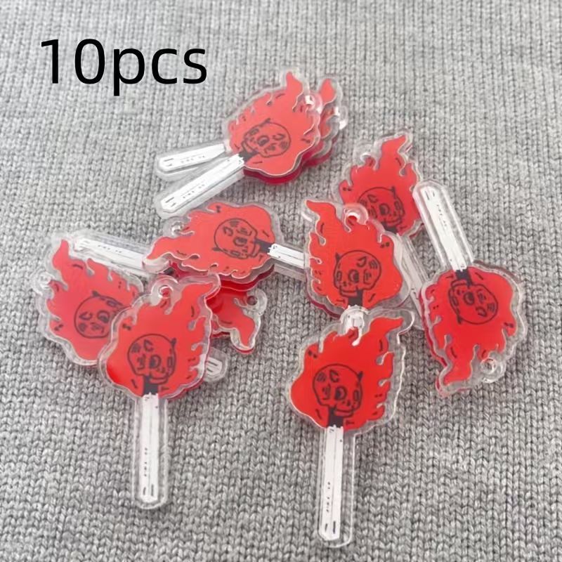 Gaming Accessories Gifts - 10 adet akrilik kafatası kolye ucu,