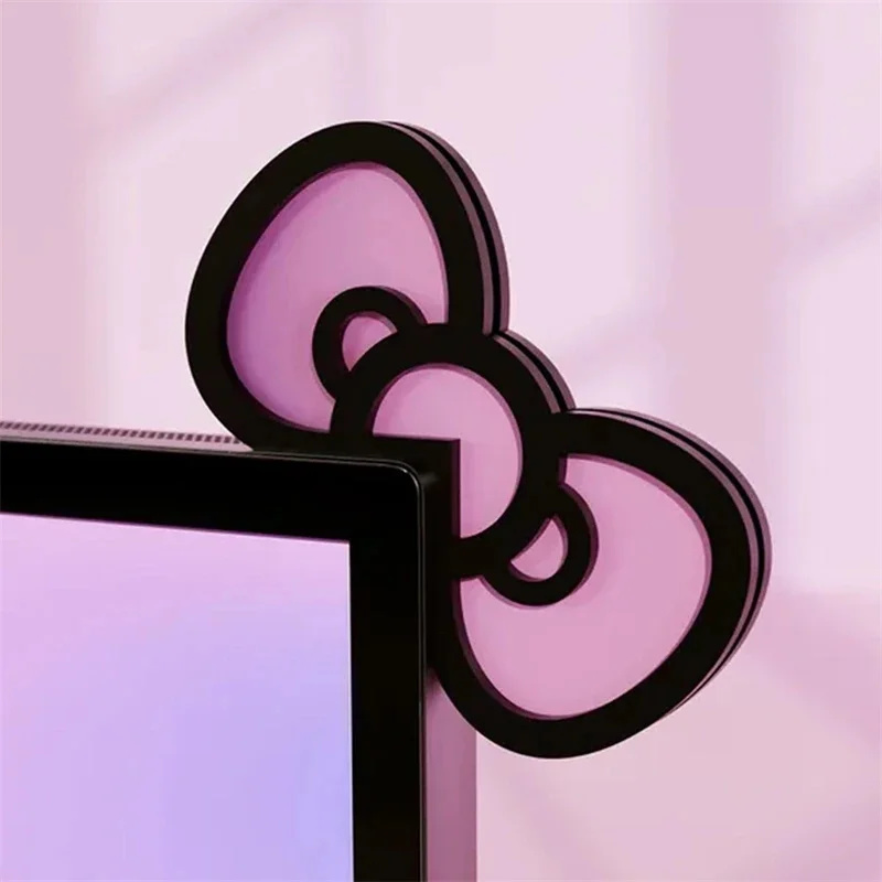 Gaming Accessories For Pc Setup - Kawaii Pembe Akrilik Fiyonk Monitör Süsü,