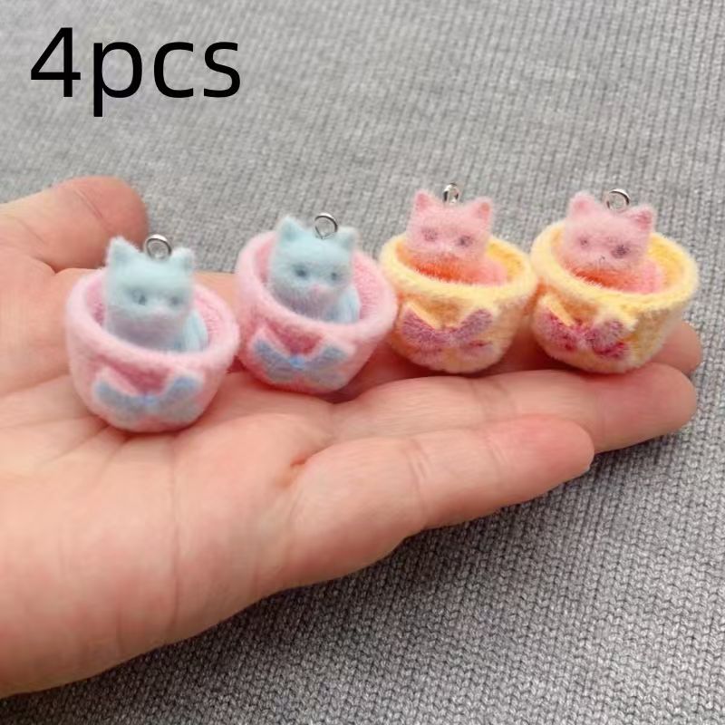 4 adet 3D peluş reçine kedi ko - Gaming Accessories Gifts incelemesi ve fiyatı