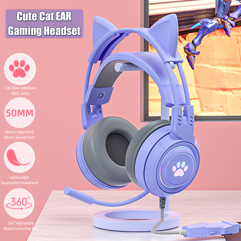 Sevimli kedi kulak oyun mikrof - Gaming Accessories Girly incelemesi ve fiyatı